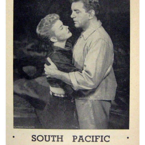 South Pacific Playbill April 1952 Martha Wright George Britton Wolfson Ticket - Picture 2 of 9